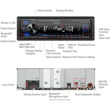 KENWOOD KMM-BT270U Digital Media Car Stereo Receiver