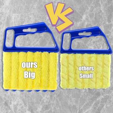 Vodolo Handheld Blind Cleaner Duster Tool for Window Blinds Shutters,Ceiling Fan,Car Vents and Air Conditioner Household Cleaning Dust Brush Home Gadgets,Plantation Shutters for Windows Inside