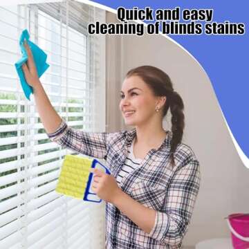 Vodolo Handheld Blind Cleaner Duster Tool for Window Blinds Shutters,Ceiling Fan,Car Vents and Air Conditioner Household Cleaning Dust Brush Home Gadgets,Plantation Shutters for Windows Inside