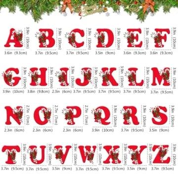 Personalized Christmas Tree Letter Ornaments (A-Z)