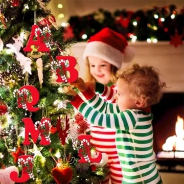 Personalized Christmas Tree Letter Ornaments (A-Z)