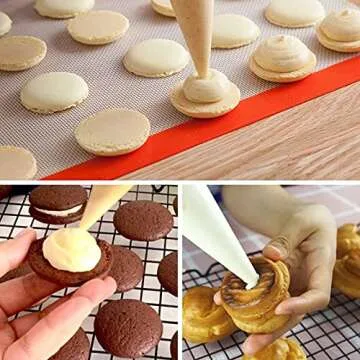 Thickened Piping Bags 18 Inch Disposable Pastry Bags Cake Cupcake Cookies Decorating Bags for Icing and Frosting, Pack of 100