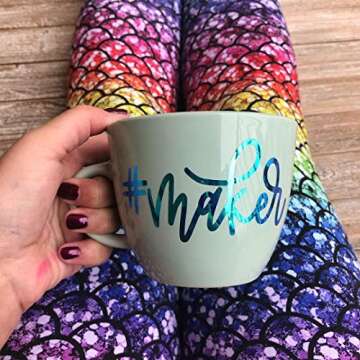 TECKWRAP Holographic Chrome Craft Vinyl 12" x 60", Peacock Blue- Permanent Adhesive Vinyl, Indoor & Outdoor Vinyl, Waterproof, Scrapbooking, Easy Cut & Weed for DIY Crafts, Party Decor, Car Decals