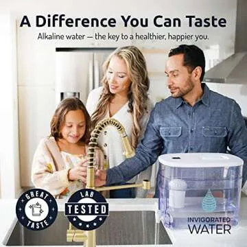 Invigorated Water Alkaline Water Purification Unit, White, Plastic, pH001 Filter Included, Convenient Anti-Slip Design