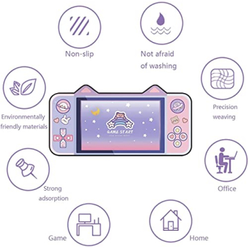 Kawaii Anime Mouse Mat - Cute Cat Ear Design for Gaming