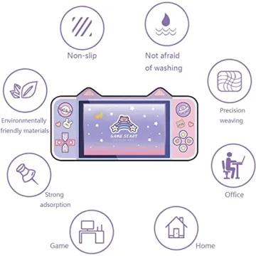 Kawaii Anime Mouse Mat - Cute Cat Ear Design for Gaming