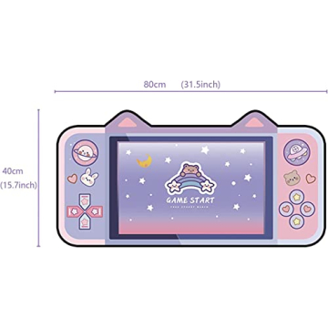 Kawaii Anime Mouse Mat - Cute Cat Ear Design for Gaming