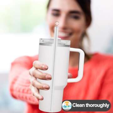 Straw Cleaner for Stanley, Straw Cleaner Brush for 40/30/20 oz Stanley Mug, Straw Cleaner Brush for 40 oz Stanley Mug (5PCS)