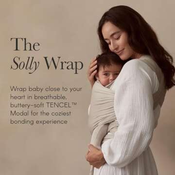 Solly Baby Wrap Carrier, for Newborn to Toddler 8-25 Lbs., Buttery-Soft & Lightweight Fabric, Reduce...