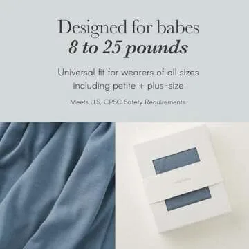 Solly Baby Wrap Carrier, for Newborn to Toddler 8-25 Lbs., Buttery-Soft & Lightweight Fabric, Reduce Crying & Increase Connection, Postpartum Essential, New Mom Gifts, Driftwood Stripe
