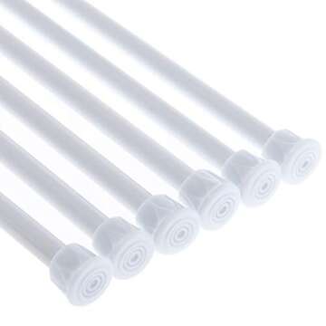 DeElf Small Tension Rods 16 to 28 Inches - Versatile Home Organizer