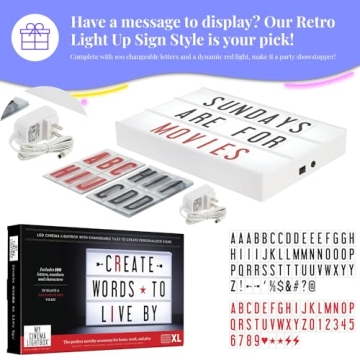 My Cinema Lightbox XL - 12x17in LED Marquee Sign