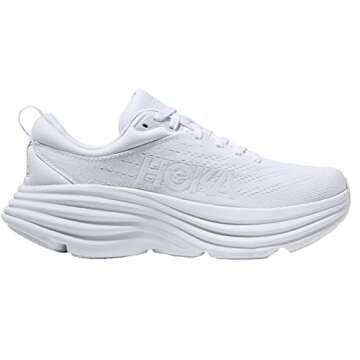 HOKA Women's Bondi 8 Sneaker, White Monochrome, 9