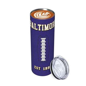 Ultrexo Baltimore Tumblers Cup Insulation Travel Stainless Steel Mug Purple