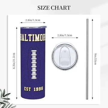 Ultrexo Baltimore Tumblers Cup - Insulated Travel Mug