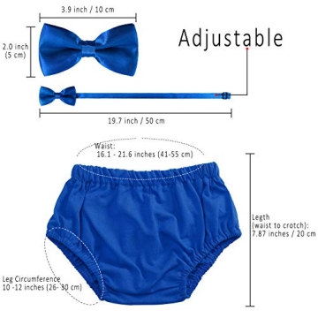 WELROG Boys First Birthday Cake Smash Outfit Set