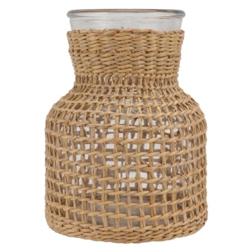 Cabilock Rattan Decorative Vase for Home and Garden