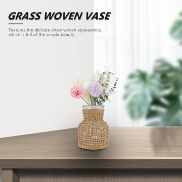 Cabilock Rattan Decorative Vase for Home and Garden