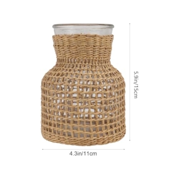 Cabilock Rattan Decorative Vase for Home and Garden