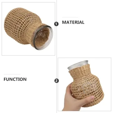 Cabilock Rattan Decorative Vase for Home and Garden