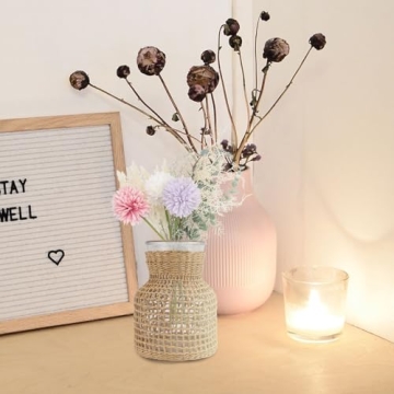 Cabilock Rattan Decorative Vase for Home and Garden