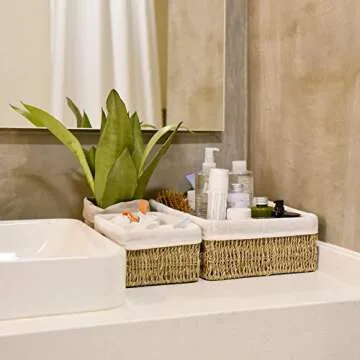 Stylish Hand-Woven Storage Baskets in Set of 3