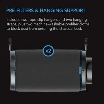 AC Infinity 8" Carbon Filter for Odor Control in Hydroponics