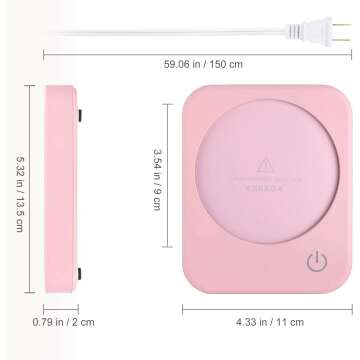 VOBAGA 4 Hour Auto Shut-Off Coffee Mug Warmer