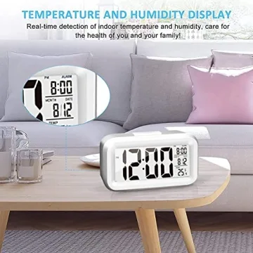 KAIJIELY Digital Alarm Clock with Temperature & Loud Alarm