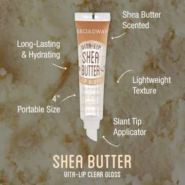 Ruby Kisses Broadway Vita-Lip Clear Lip Gloss (Shea Butter 3 Pack), Ultra-Hydrating & Soothing Formu...