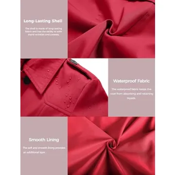 Wantdo Women's Waterproof Trench Coat for All Seasons