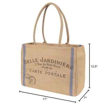 KAF Home Belle Jardiniere Jute Tote for Every Occasion