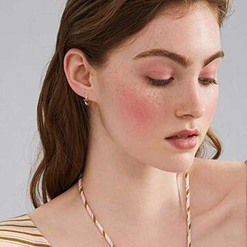 Dainty Black CZ Huggie Hoop Earrings, S925 Sterling Silver Post 14K Gold Plated Small Huggie Hoop Earrings Black Cubic Zirconia Huggie Hoop Earrings for Women Huggie Earrings