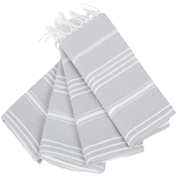 Clotho 4 Pack Turkish Hand Towels for Bathroom | 100% Cotton 18 x 40 Inch | Decorative Hand Towel Se...
