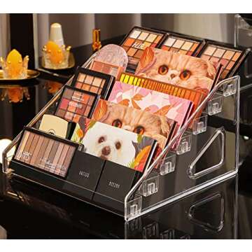 LoengMax Sunglasses Organizer - Clear Eyeglasses Display stand - Eyeglasses Storage - For Glasses Tabletop Holder Stand(7 Layer)