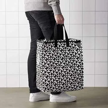 IKEA ASIA Knalla Bag Black White 47L