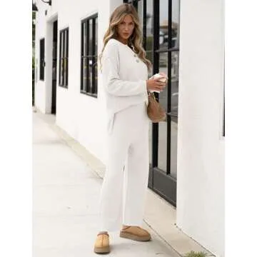 Cozy ANRABESS Women 2 Piece Oversized Knit Sweater Set