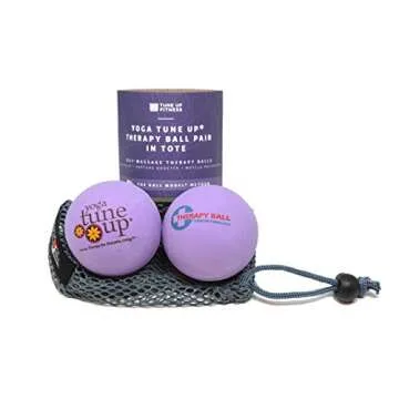 Yoga Tune Up Massage Therapy Balls Pair 2BALLS in Mesh Tote Original Size Jill Miller: Relieve Pain, Alleviate Stress tension, Improve Posture Circulation 2 BALLS COLOR WILL BE SURPRISE 3 COLORS SHOWN