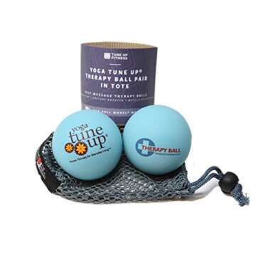 Yoga Tune Up Massage Therapy Balls Pair 2BALLS in Mesh Tote Original Size Jill Miller: Relieve Pain, Alleviate Stress tension, Improve Posture Circulation 2 BALLS COLOR WILL BE SURPRISE 3 COLORS SHOWN
