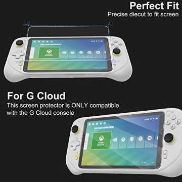 KUSTOMAZING Screen Protector for Logitech G Cloud Gaming Handheld Console - Ultra HD Tempered Glass/Precise Control/Anti-Scratch/Anti-Fingerprint/Easy Installation with Kit - 2 Packs
