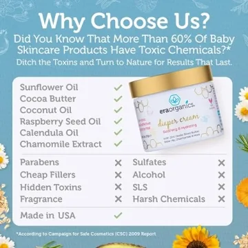 Era Organics Diaper Rash Cream - Organic Zinc Oxide Care