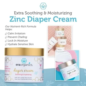 Era Organics Diaper Rash Cream - Organic Zinc Oxide Care