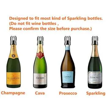 Champagne Sealer Stopper BGMAX 3 Pack Stainless Steel