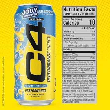 Cellucor C4 Jolly Rancher Energy Drink | Zero Sugar