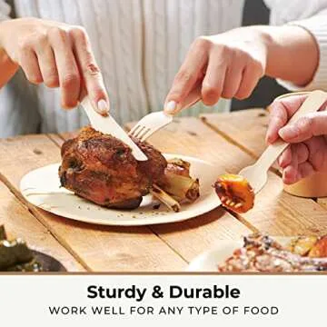 Compostable Utensils for Every Occasion – 100 Pcs Set
