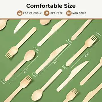 Compostable Utensils for Every Occasion – 100 Pcs Set