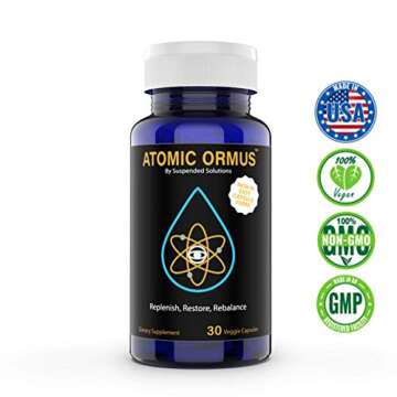 Suspended Solutions - Atomic ORMUS - Capsules - MONATOMIC Gold Capsules - 100% Pure ORMUS Powder - 100% Vegan - ormus Gold, monatomic Gold,(30 Capsules)