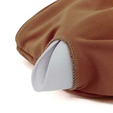 MOOSLOVER Women One Shoulder High Waisted Bikini Tie High Cut Two Piece Swimsuits(L,Coffee)