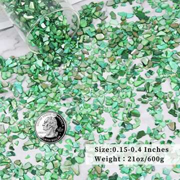 LUCKY BABY Crushed Shells for Crafts, Small Natural Crushed Seashells Pieces Chips, Sea Shells for Decorating Wedding Vase Fillers Beach Weddings Party Home Decor 21oz