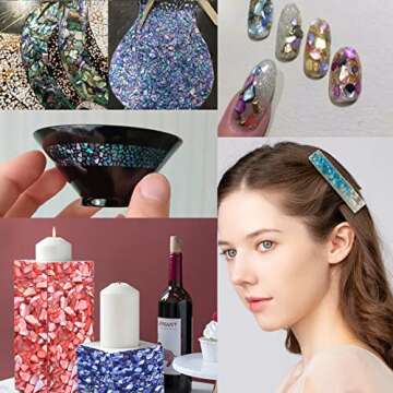 LUCKY BABY Crushed Shells for Crafts, Small Natural Crushed Seashells Pieces Chips, Sea Shells for Decorating Wedding Vase Fillers Beach Weddings Party Home Decor 21oz